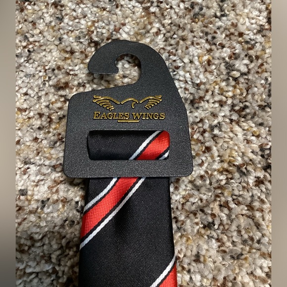 Eagles Wings Necktie Men’s Red Color - Picture 6 of 7